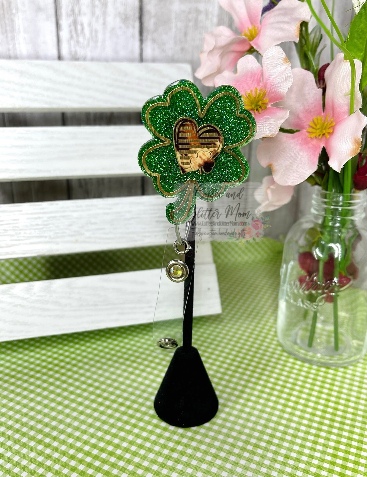 Lucky Shamrock St. Patrick's Day Designer Badge Reel
