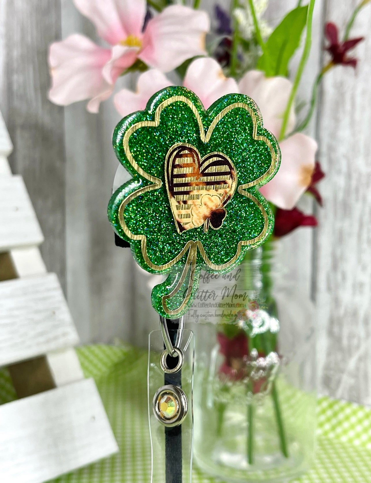 Lucky Shamrock St. Patrick's Day Designer Badge Reel