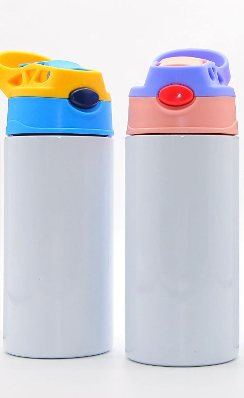 Custom Kids Flip-Top 12oz Water Bottle (Pink or Blue) Tumbler