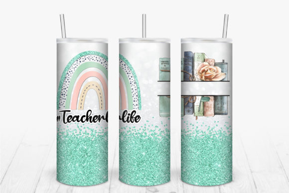 Custom Teacher 20oz Rainbow Skinny Tumbler
