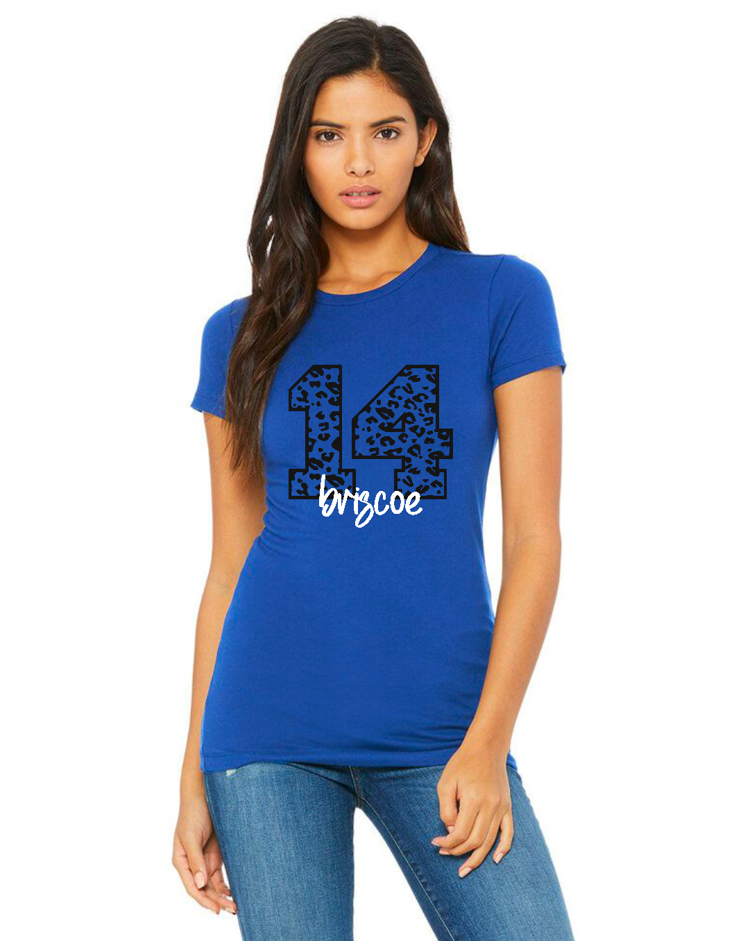 Custom Name and Leopard Number Tee