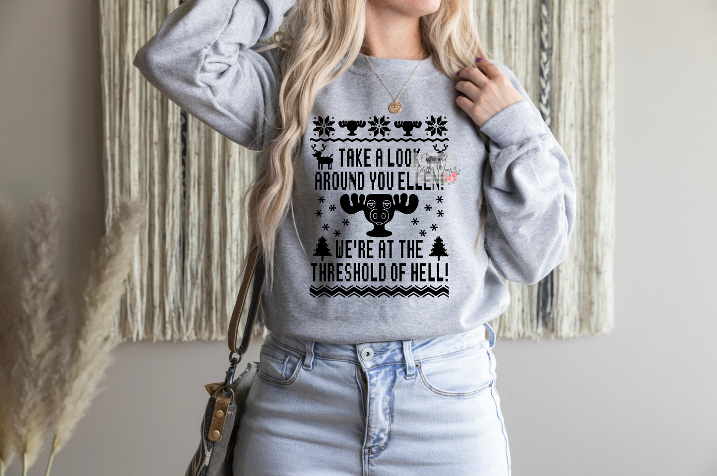 Look Around You Ellen Christmas Vacation Sweatshirt