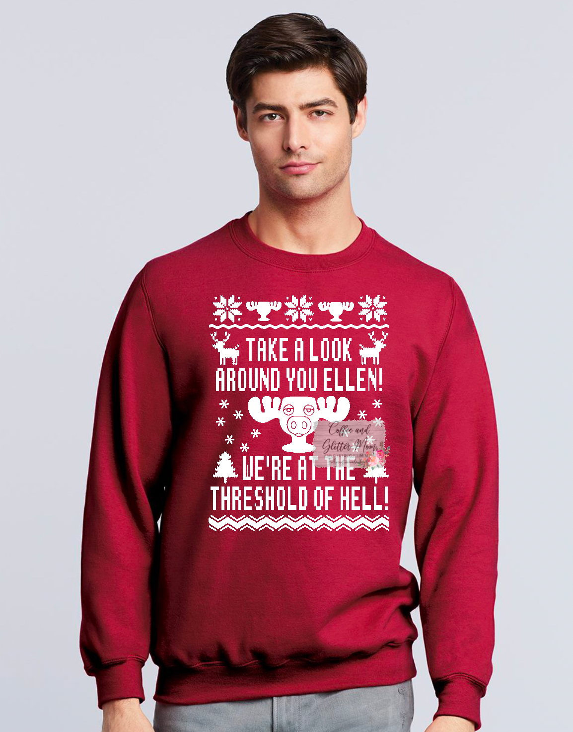 Look Around You Ellen Christmas Vacation Sweatshirt