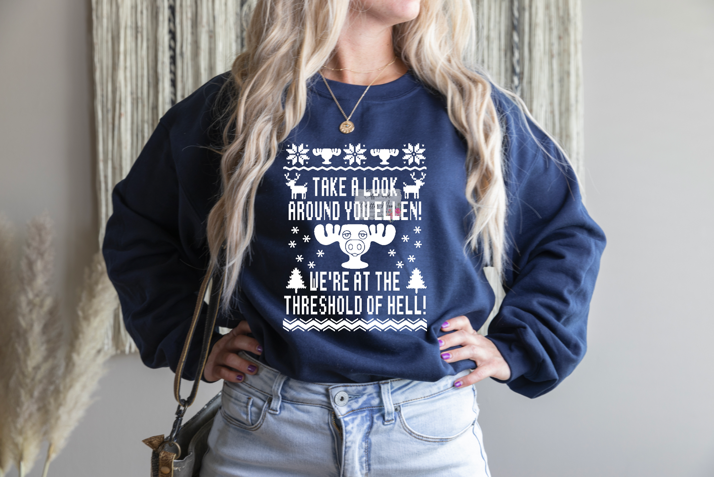 Look Around You Ellen Christmas Vacation Sweatshirt