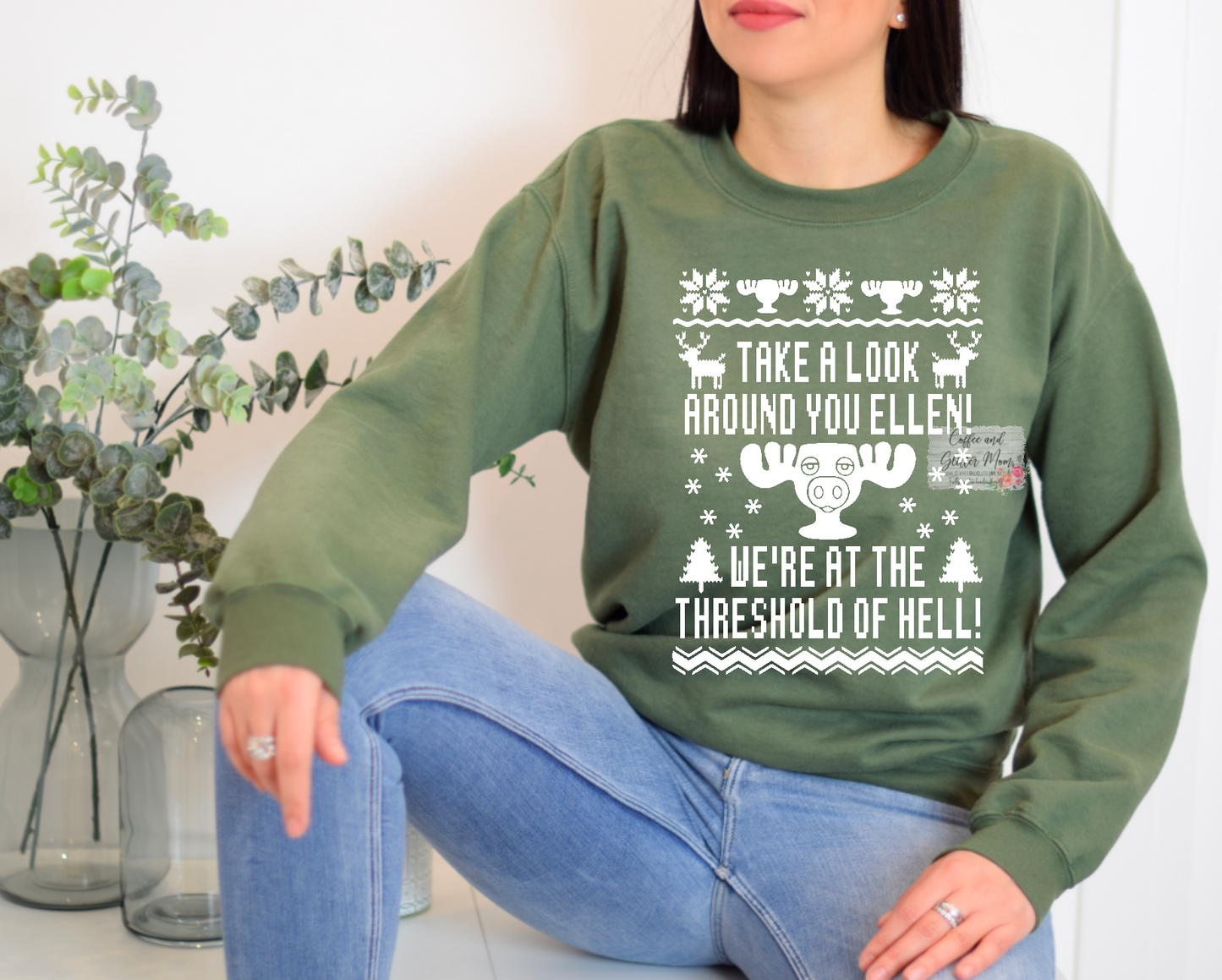 Look Around You Ellen Christmas Vacation Sweatshirt