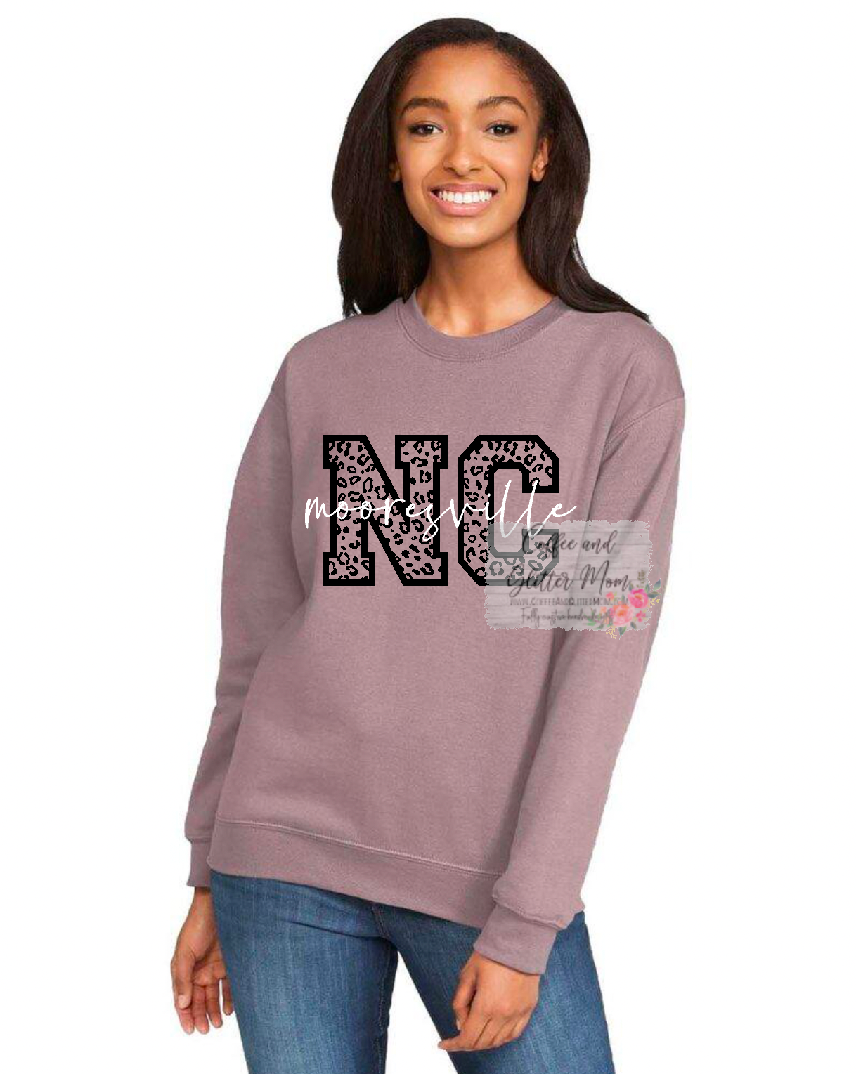 Leopard Print Mooresville NC Softstyle Sweatshirt