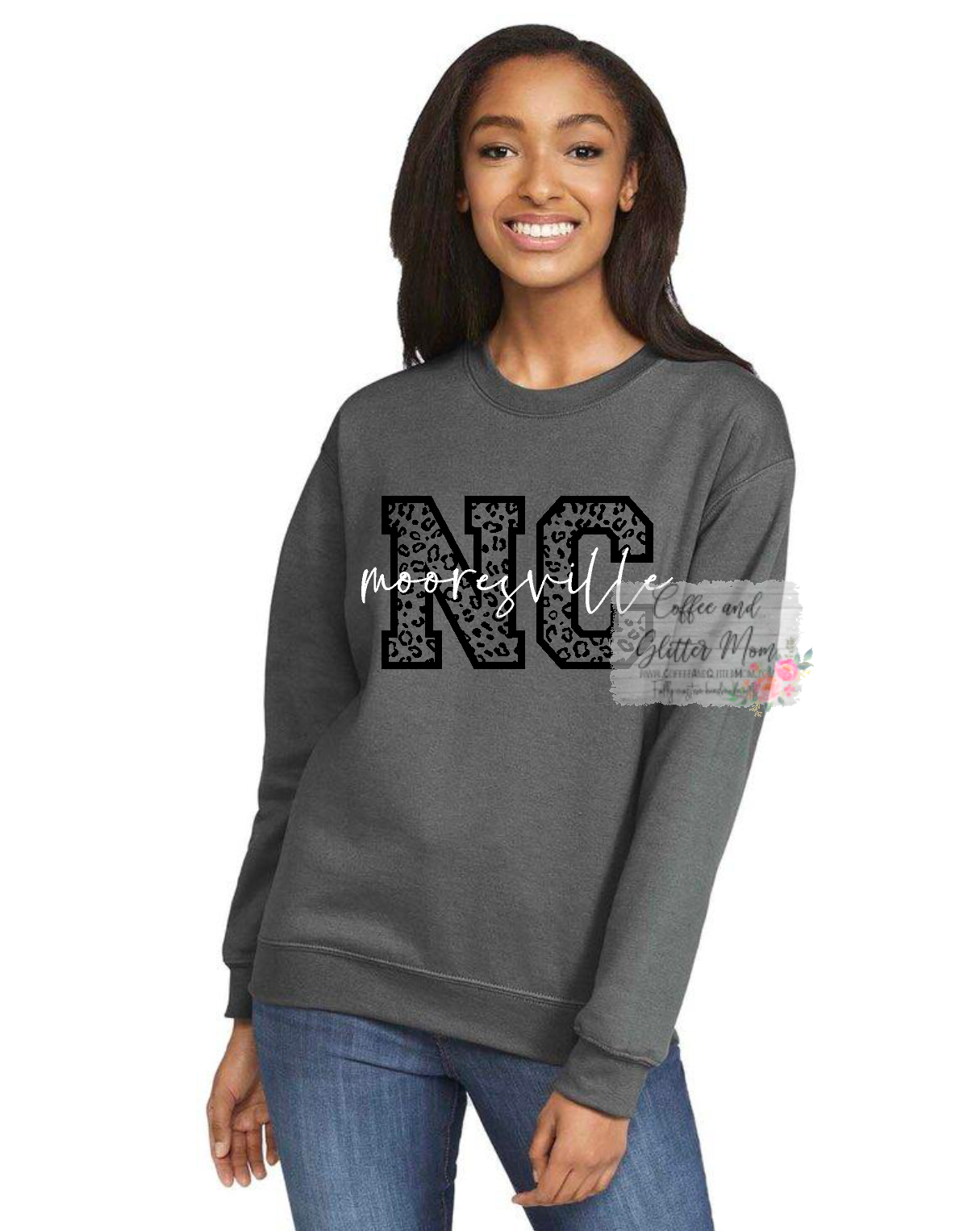 Leopard Print Mooresville NC Softstyle Sweatshirt