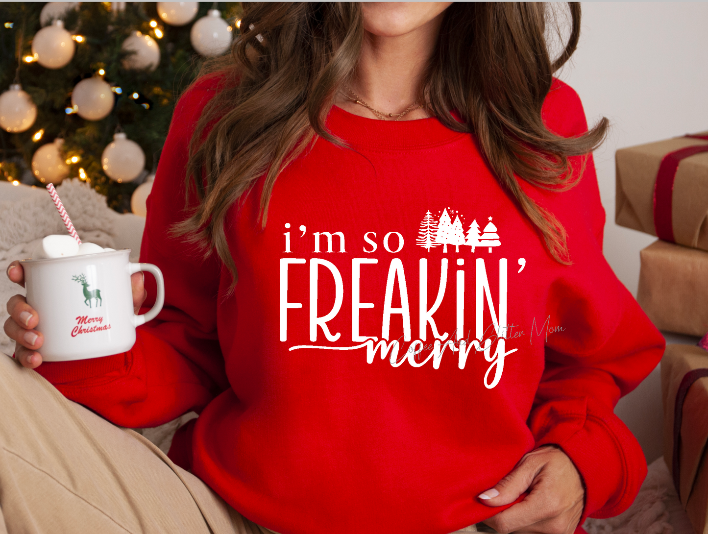 So Freaking Merry (Light Colors) Christmas Sweatshirt