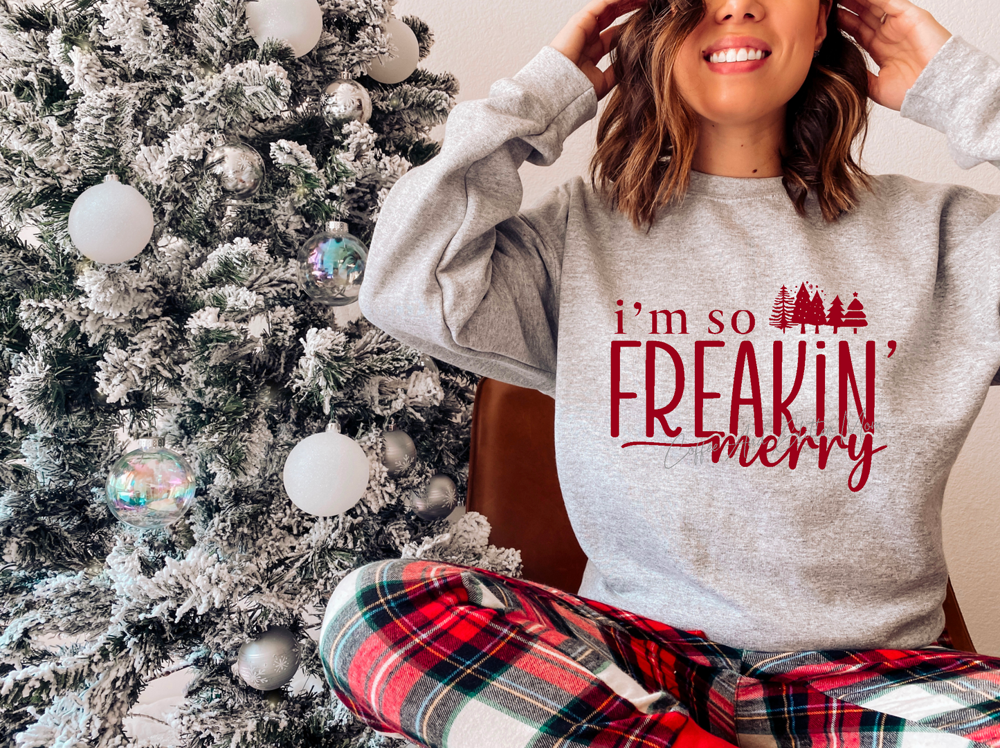 So Freaking Merry (Dark Colors) Christmas Sweatshirt