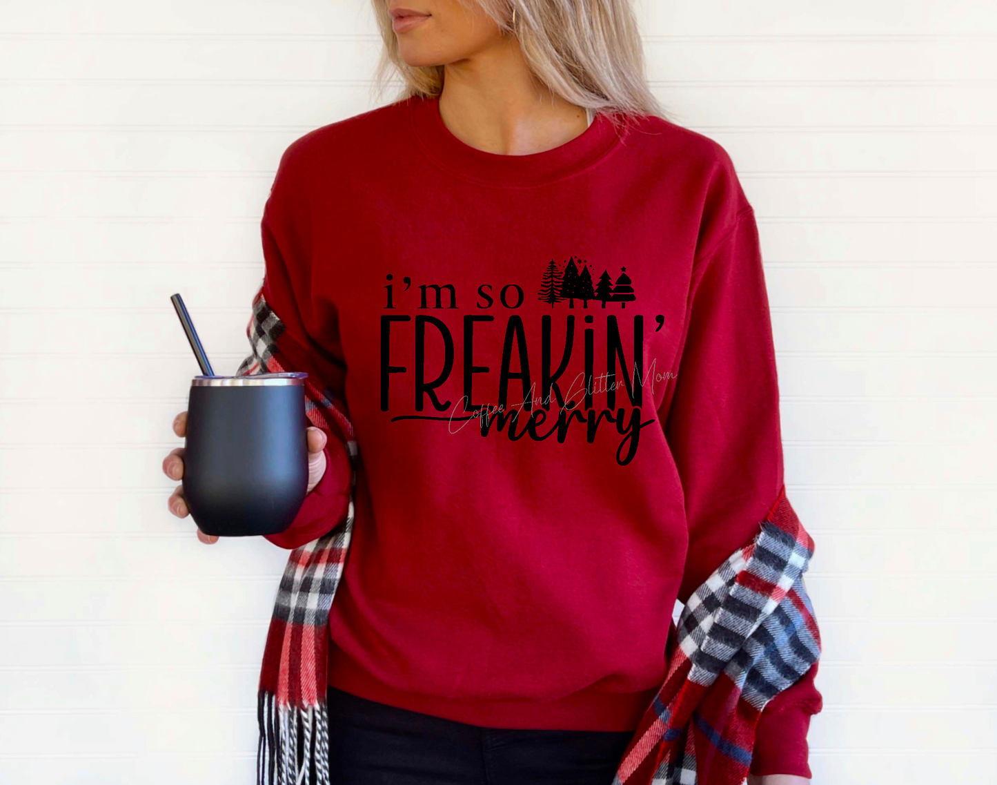 So Freaking Merry (Dark Colors) Christmas Sweatshirt