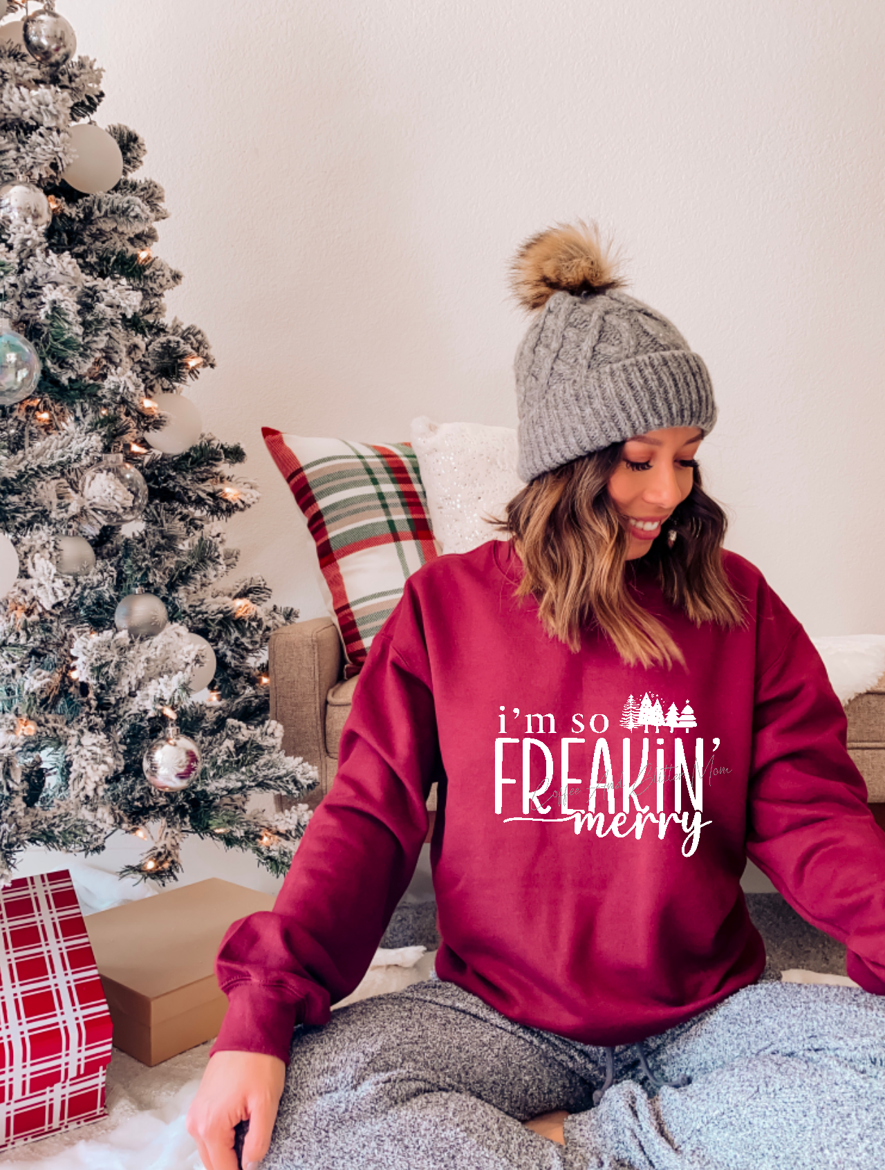 So Freaking Merry (Light Colors) Christmas Sweatshirt