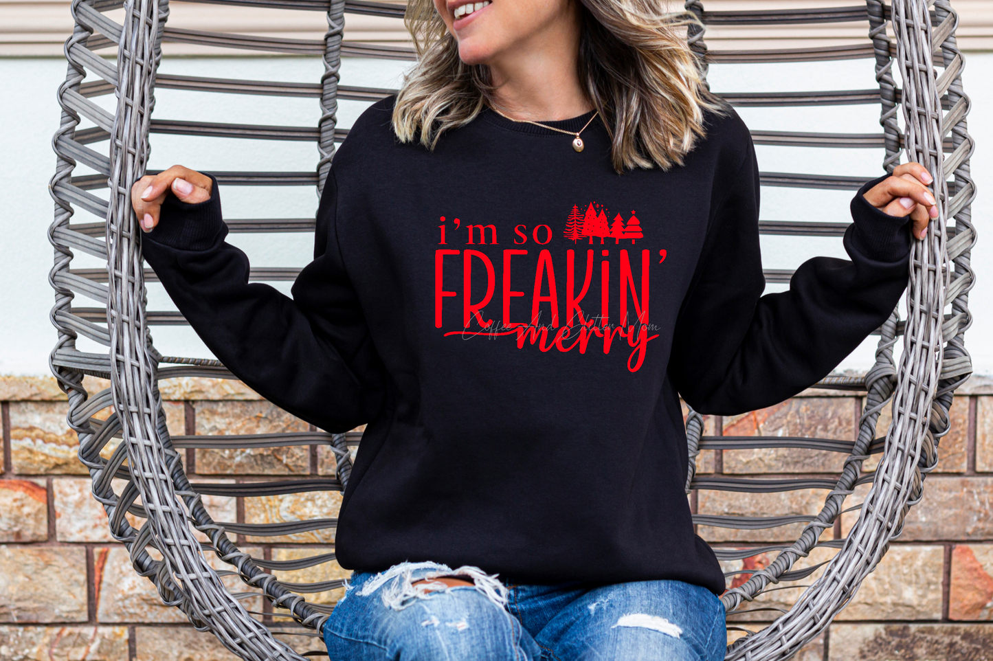 So Freaking Merry (Dark Colors) Christmas Sweatshirt