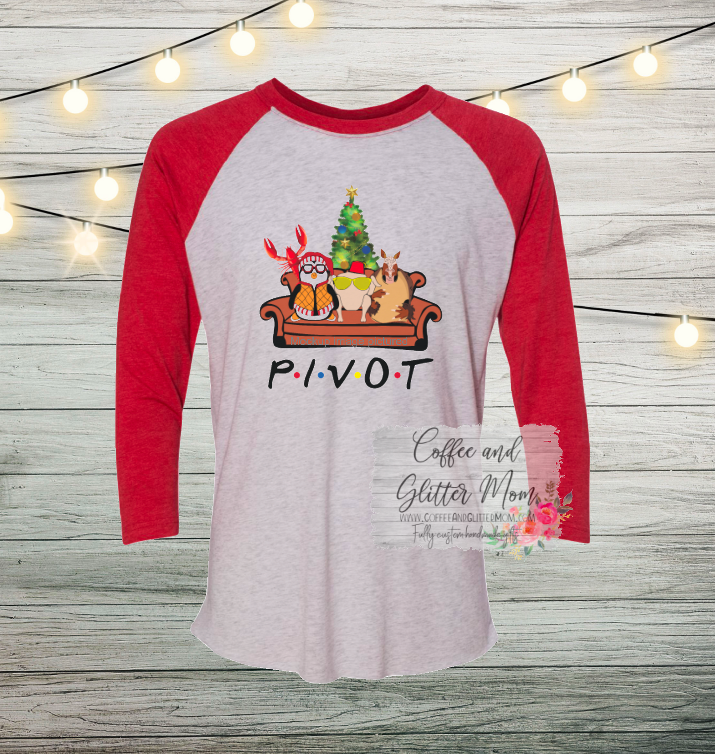 Pivot Friends Unisex Tri-Blend Three-Quarter Sleeve Raglan Tee