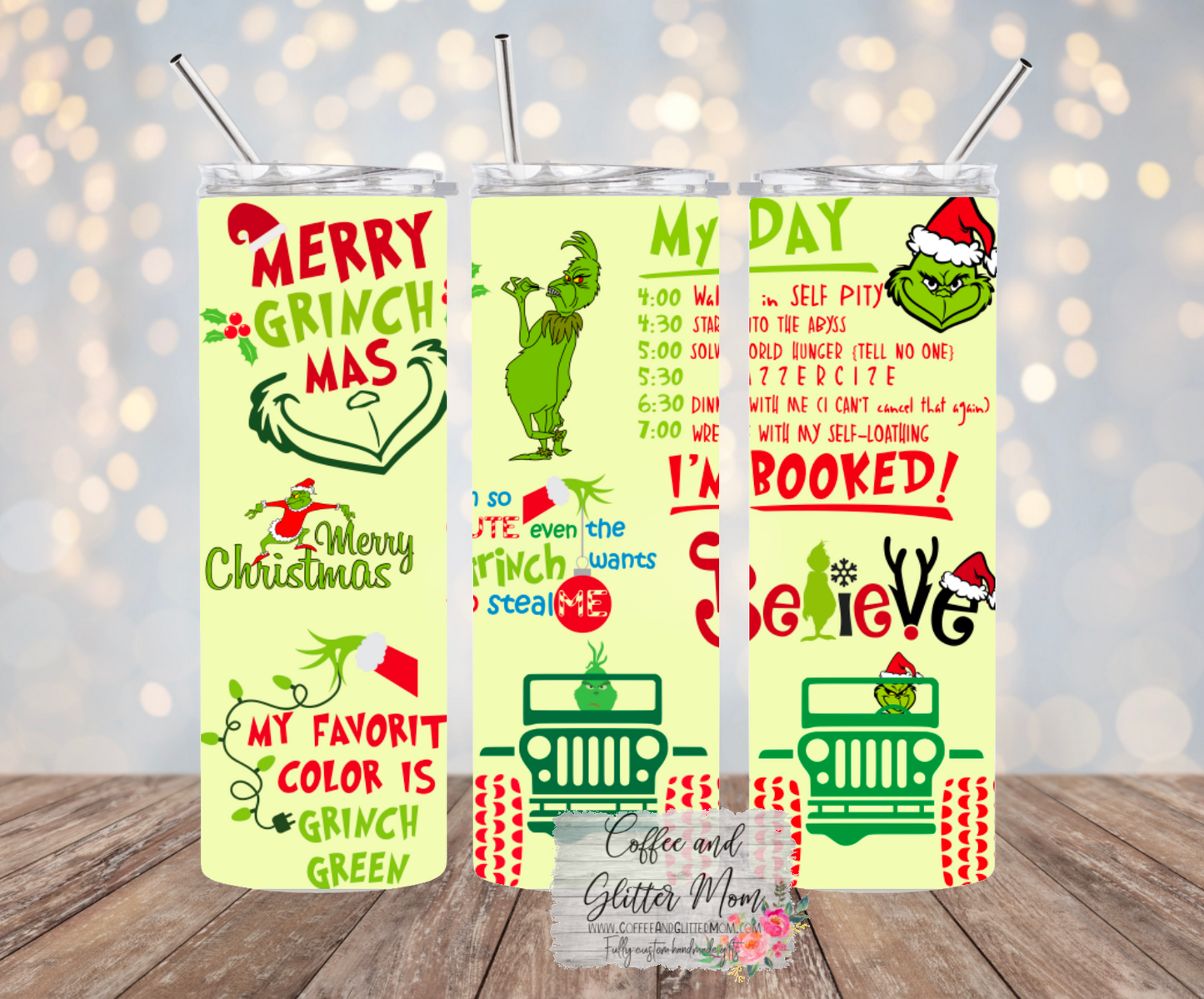 Pick A New Design Christmas 20oz White Rainbow Skinny Tumbler