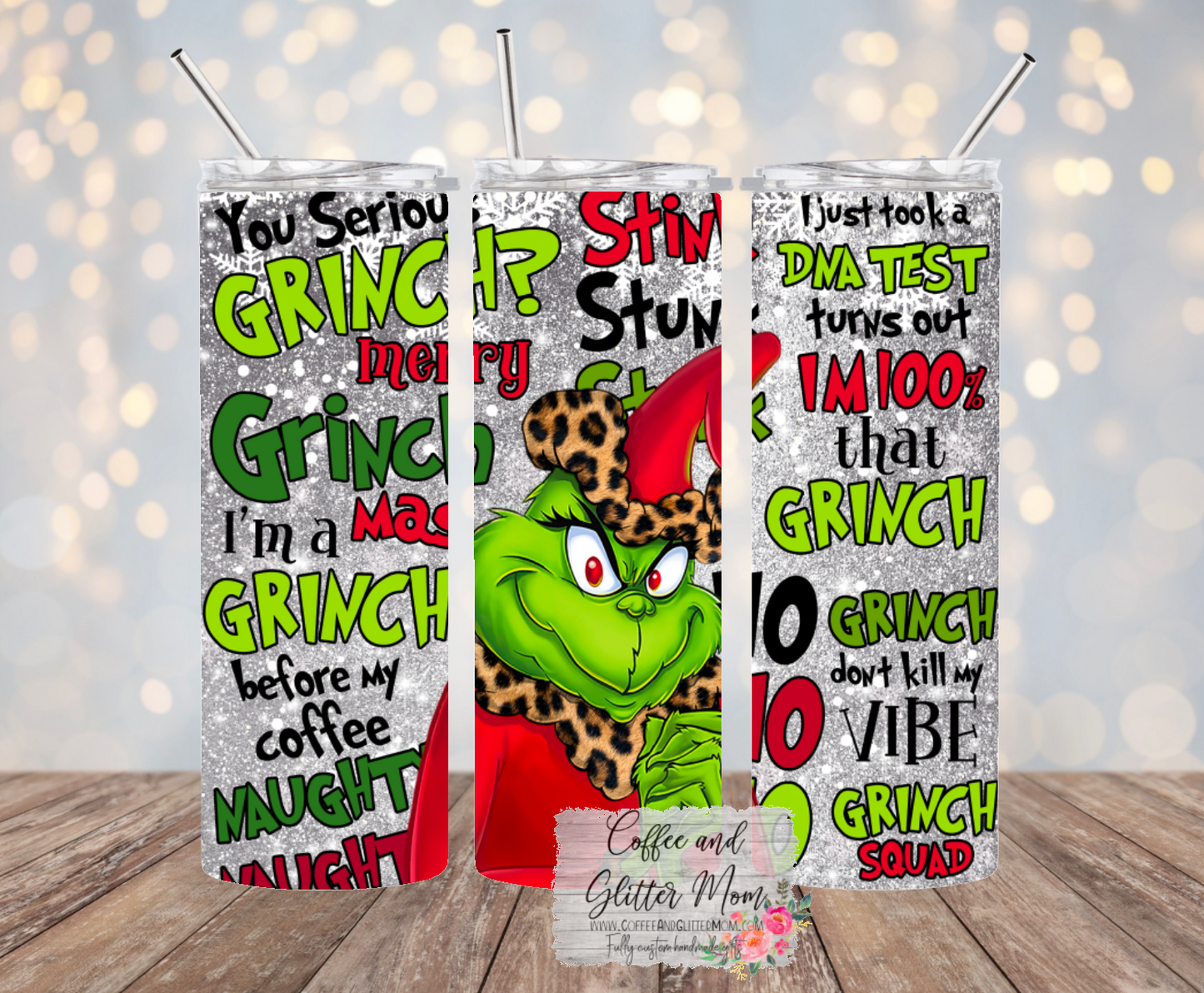 Pick A New Design Christmas 20oz White Rainbow Skinny Tumbler