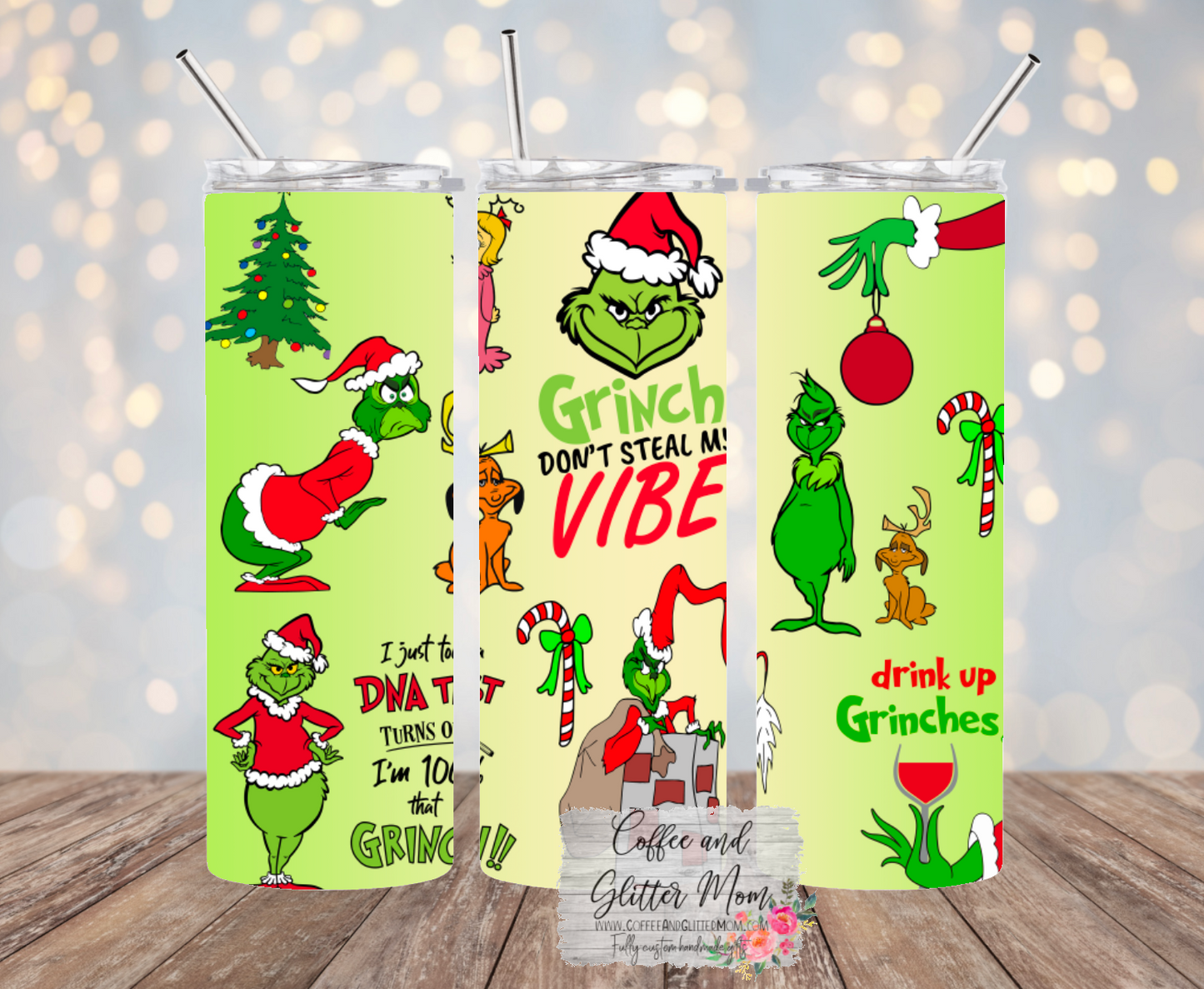 Pick A New Design Christmas 20oz White Rainbow Skinny Tumbler