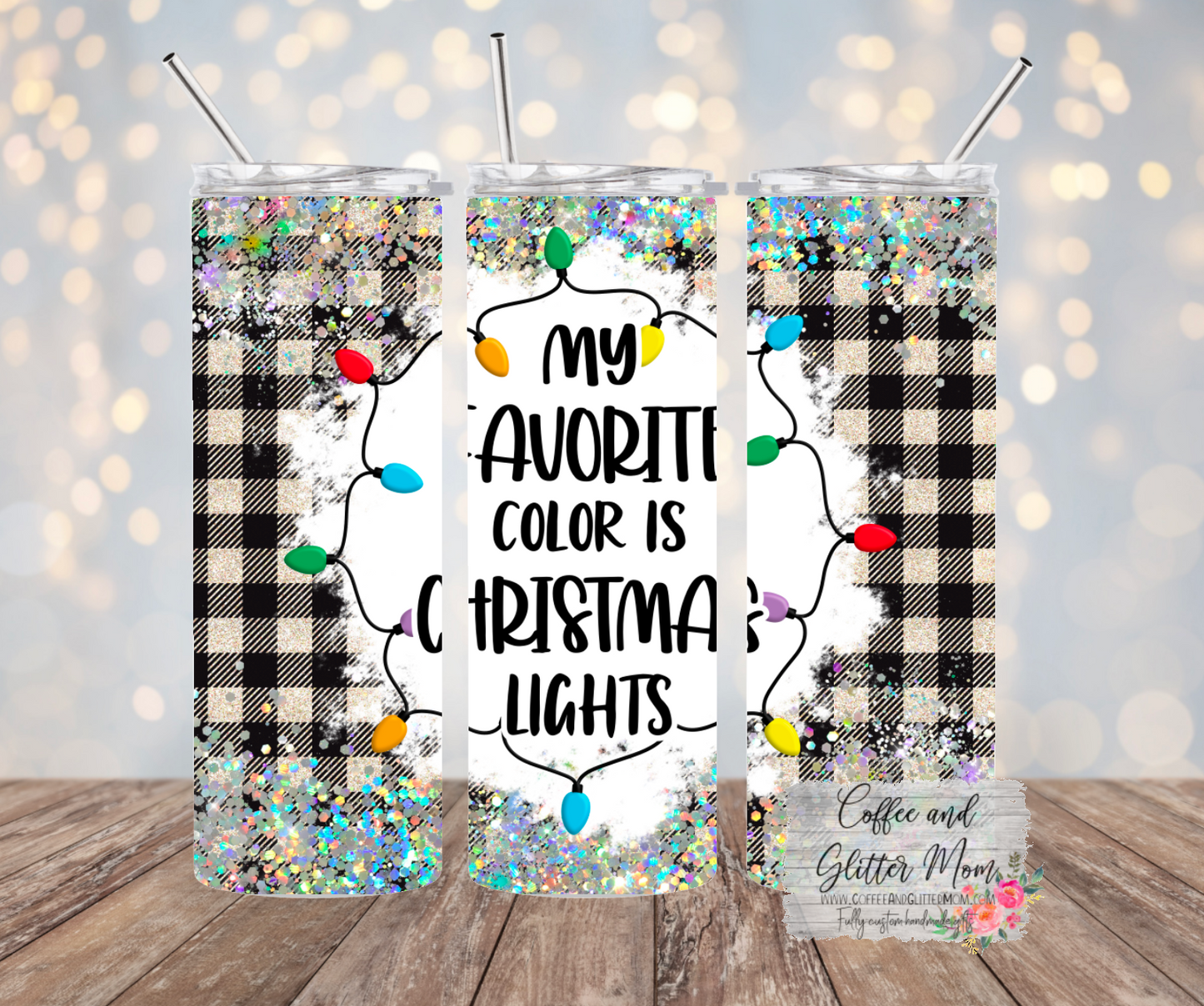 Pick A New Design Christmas 20oz White Rainbow Skinny Tumbler