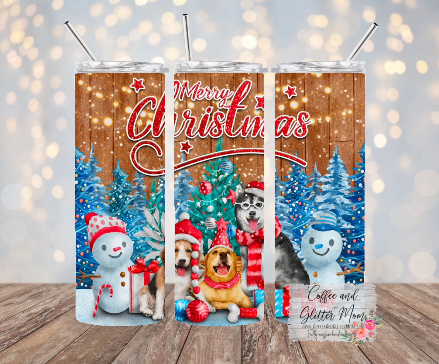 Pick A New Design Christmas 20oz White Rainbow Skinny Tumbler
