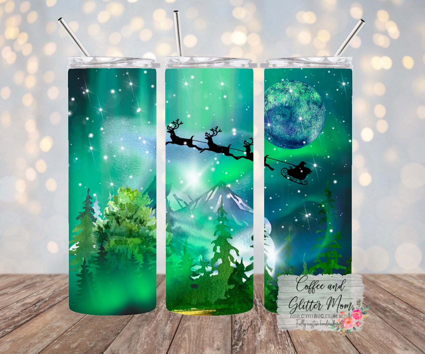 Pick A New Design Christmas 20oz White Rainbow Skinny Tumbler