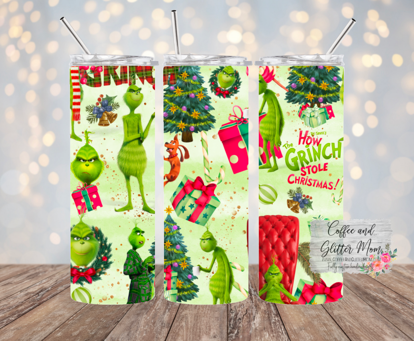 Pick A New Design Christmas 20oz White Rainbow Skinny Tumbler
