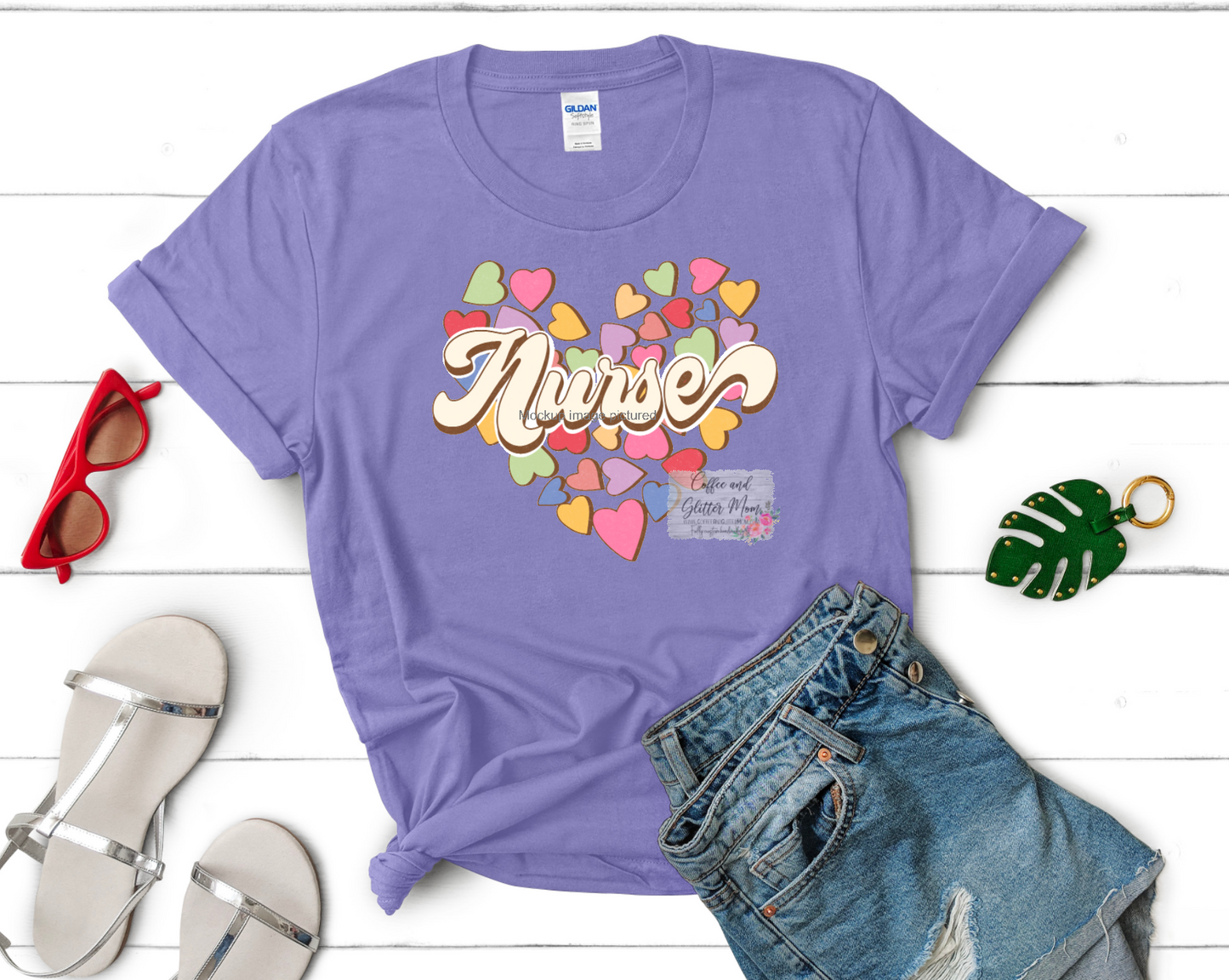 Candy Hearts Nurse Valentines Unisex Tee