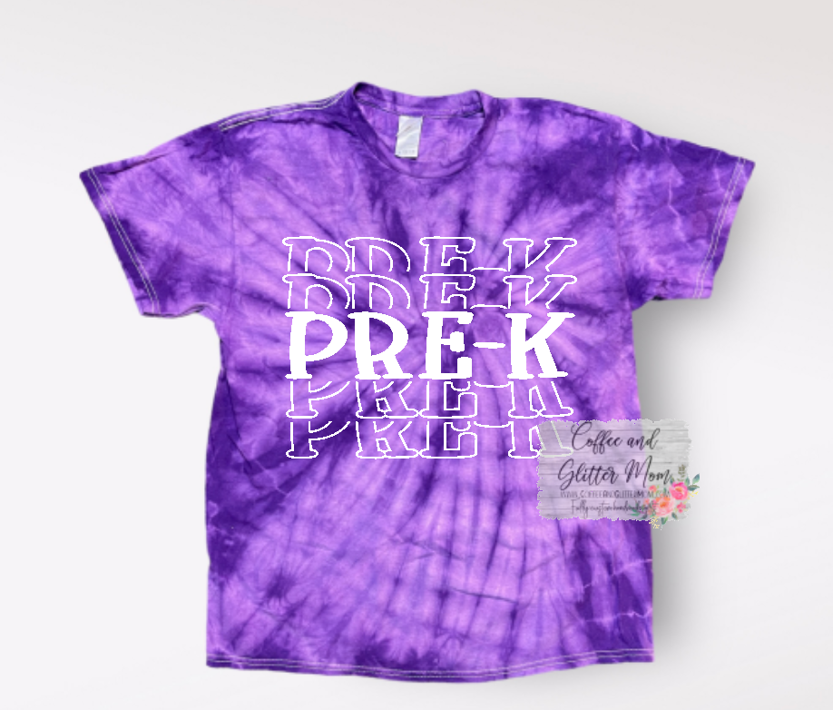 Stacked School Tie-Dye Youth/Adult Pick Your Tee