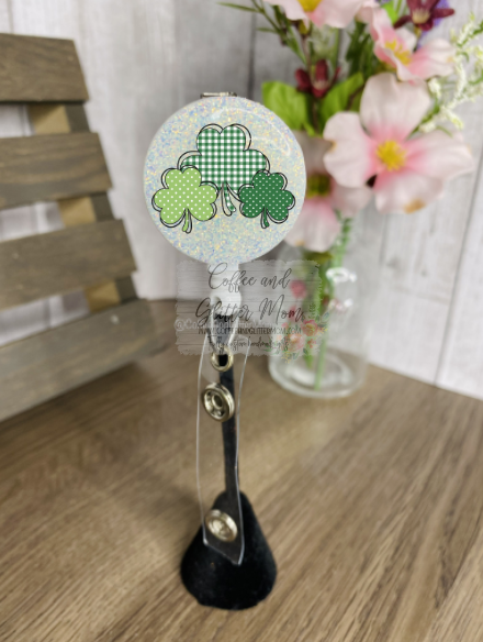 Shamrock Trio Badge Reel