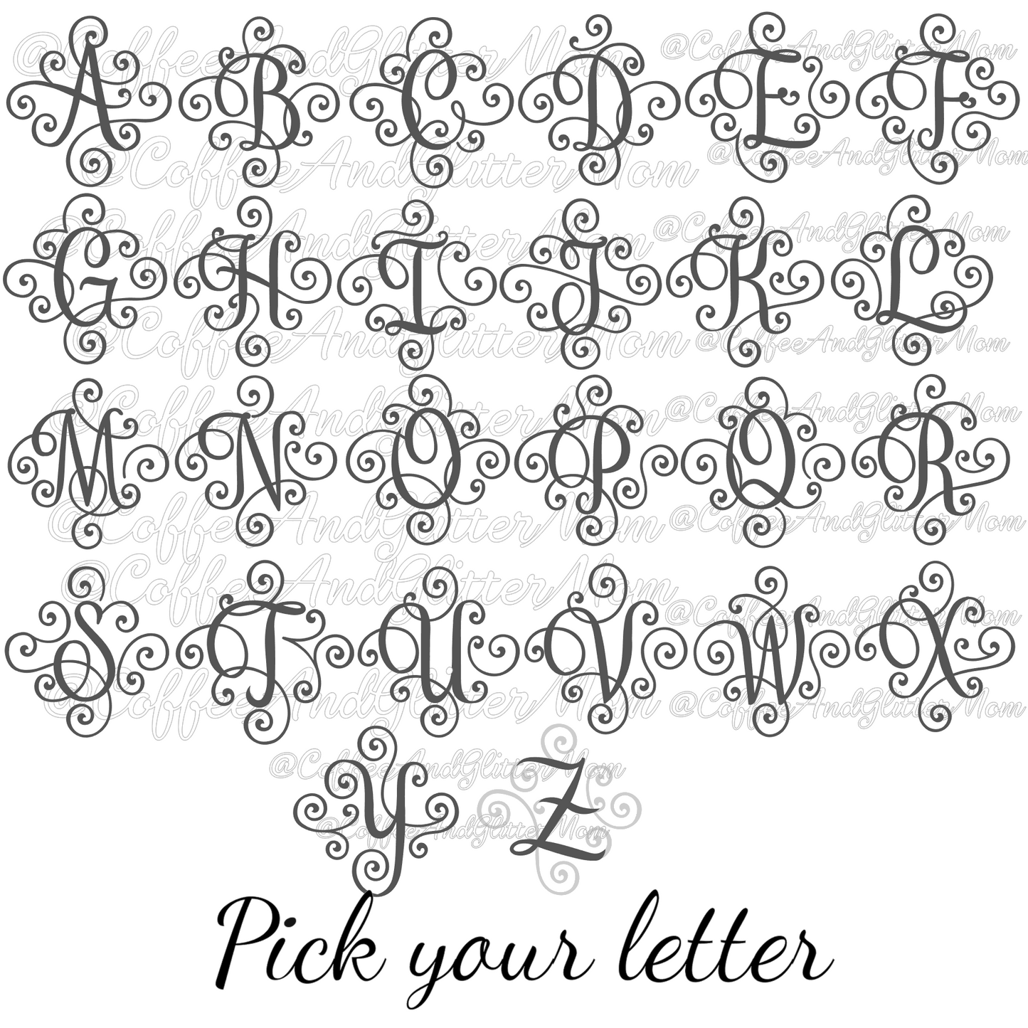 Pick your letter 'Electrified' Badge Reel