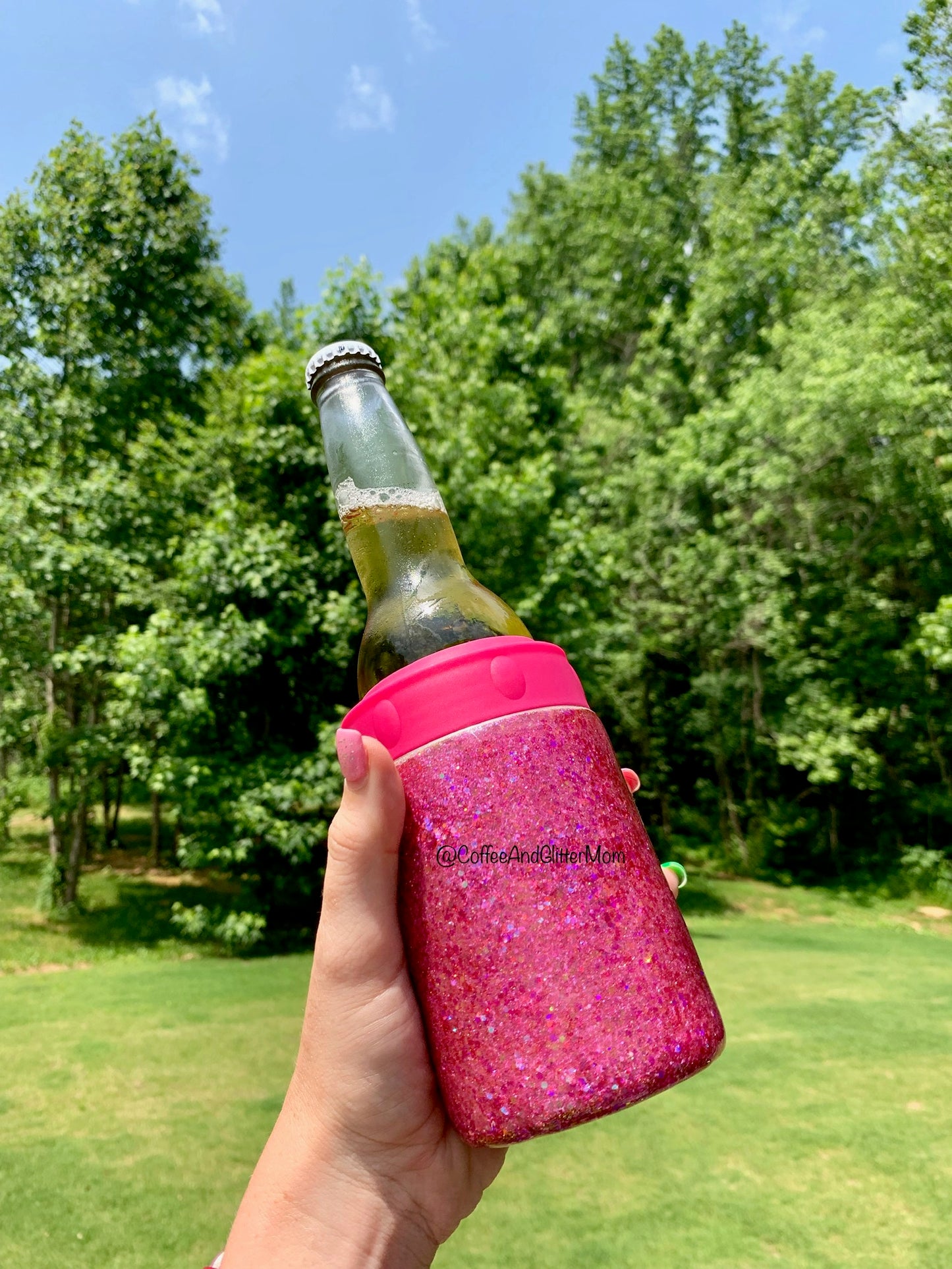 Berry Bling Can Cooler with Rubber with Screw-Top
