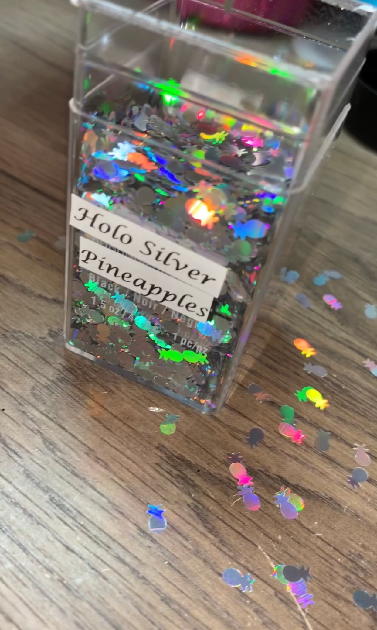 Holographic Silver Pineapples