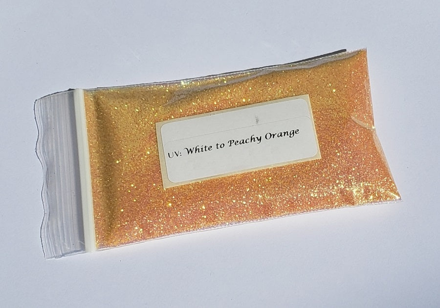 UV Glitter White/Peachy Orange Fine
