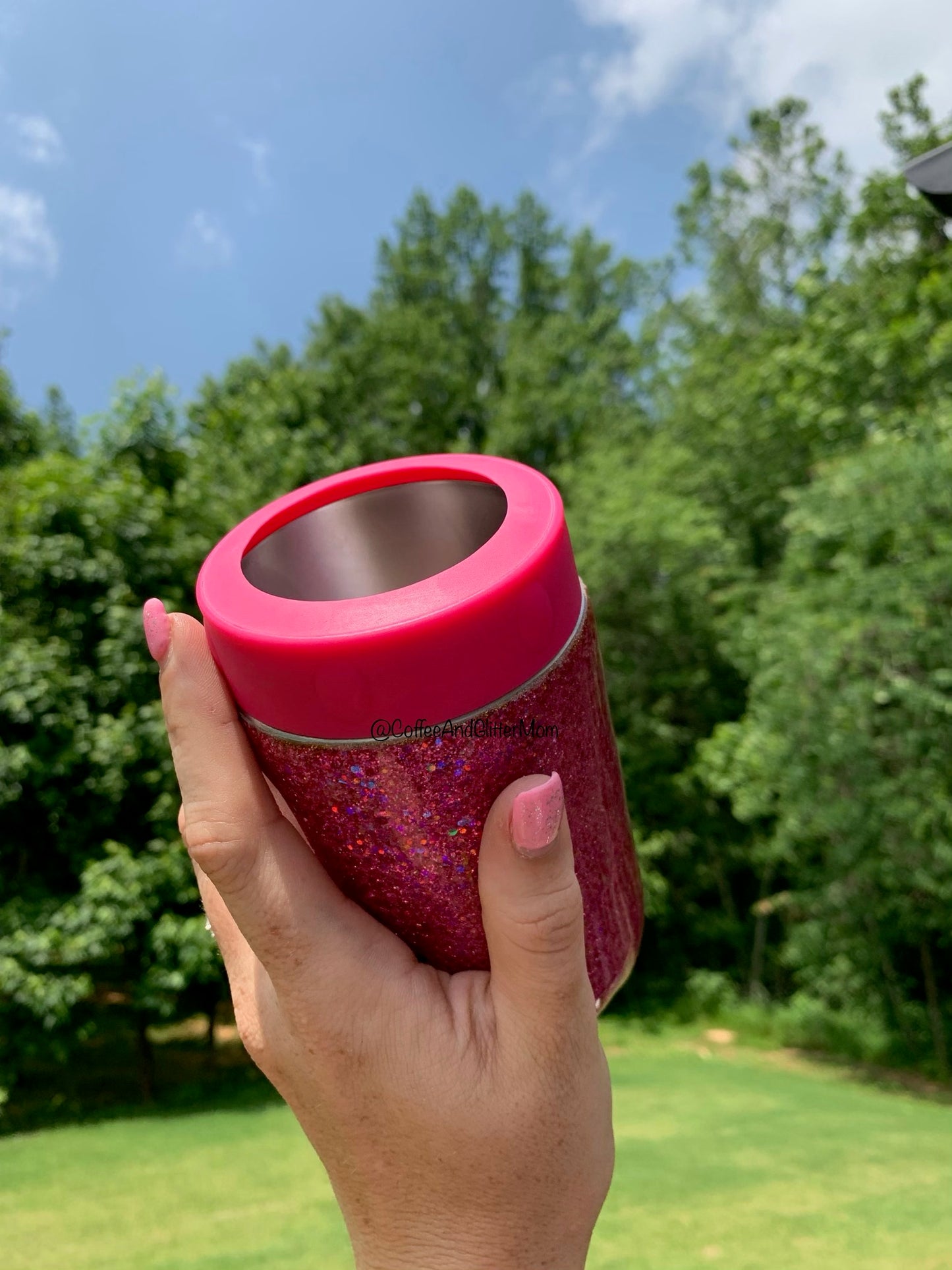 Berry Bling Can Cooler with Rubber with Screw-Top
