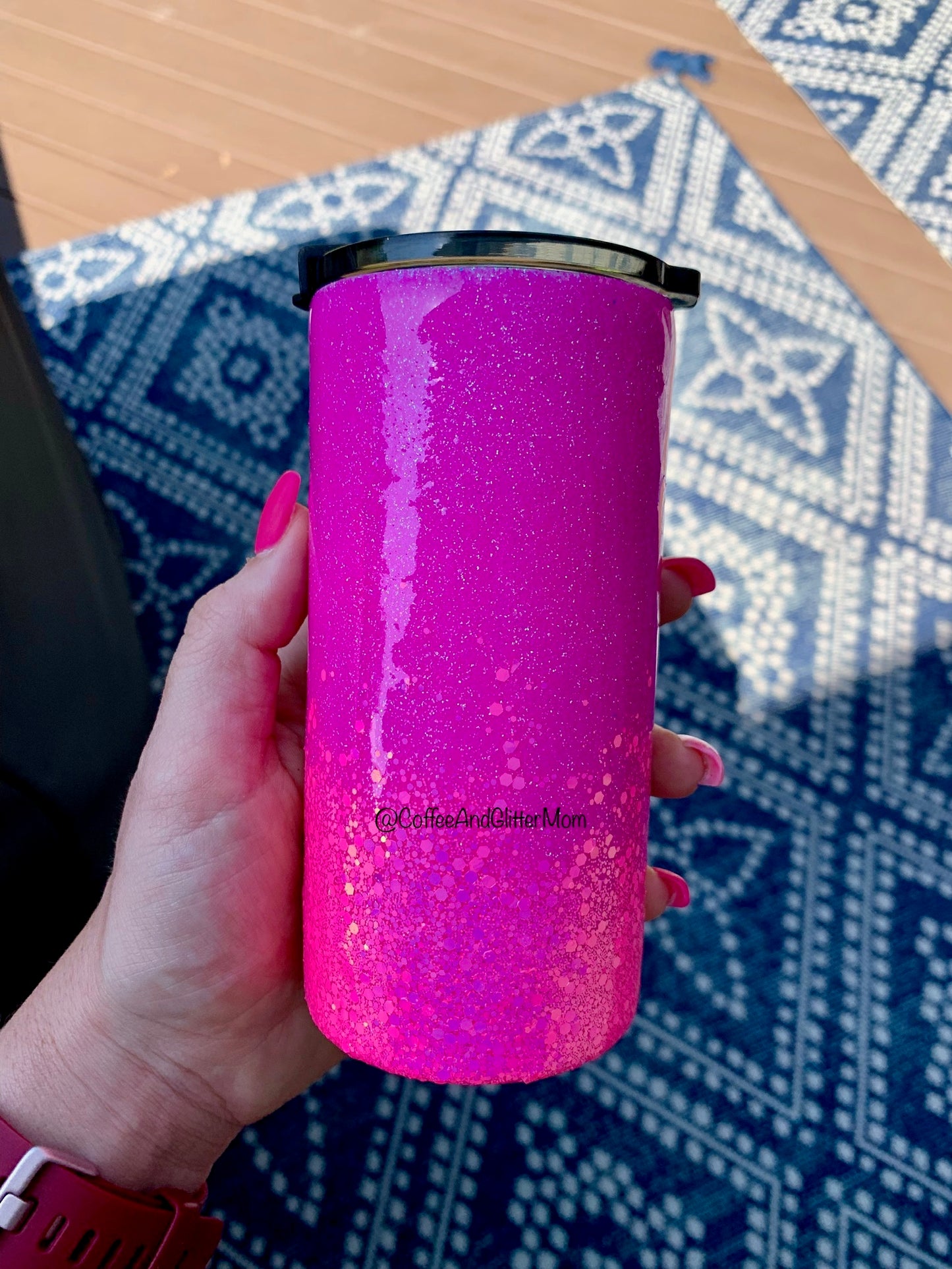 10oz Rtic in Pink Fire chunky and Pink 101