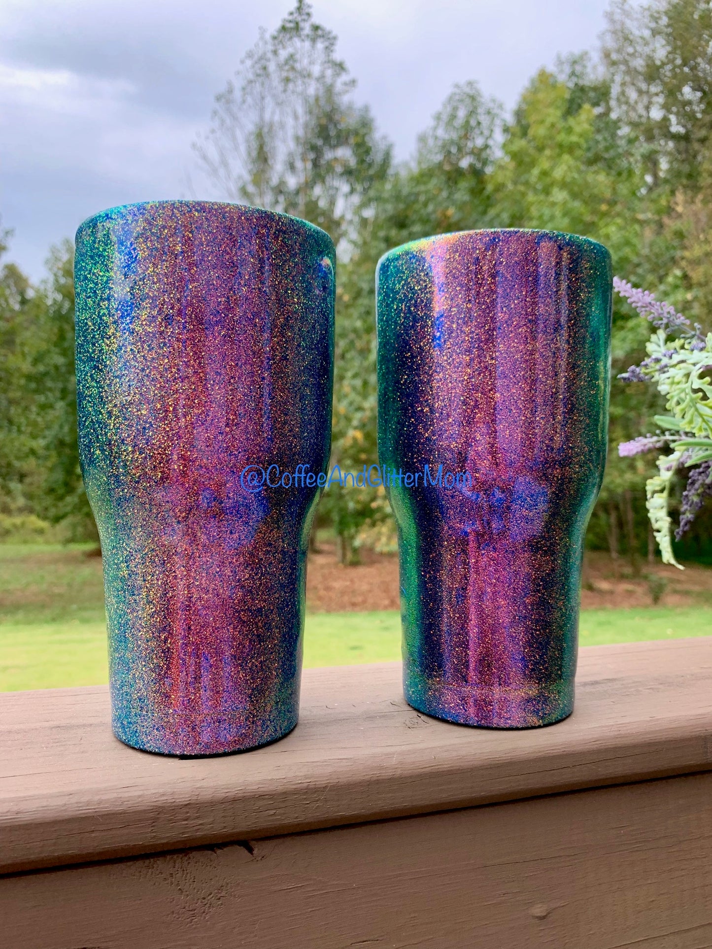30oz Cobalt Golden Metallic Blue
