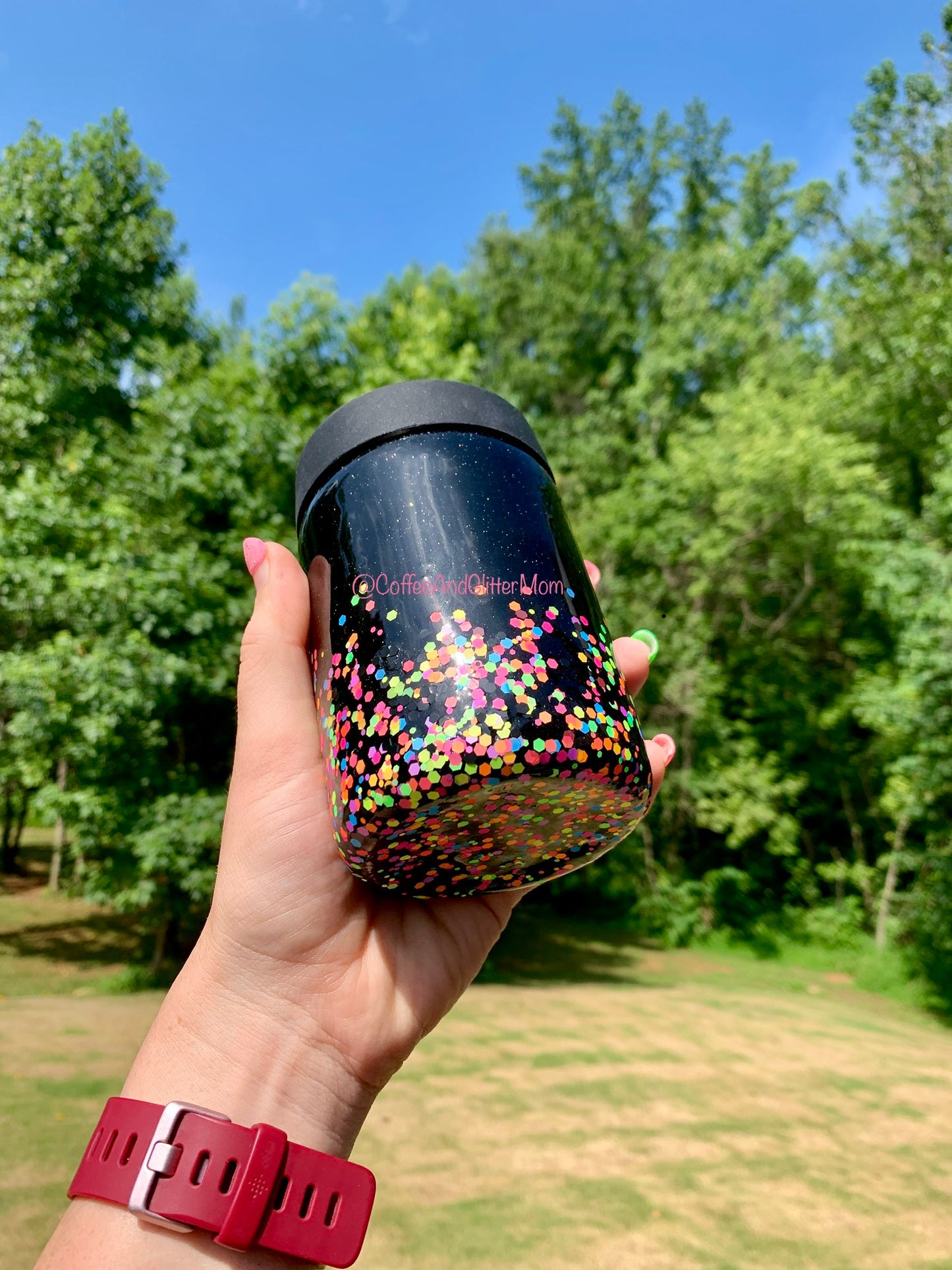 Blacklight Can Cooler with Rubber with Screw-Top