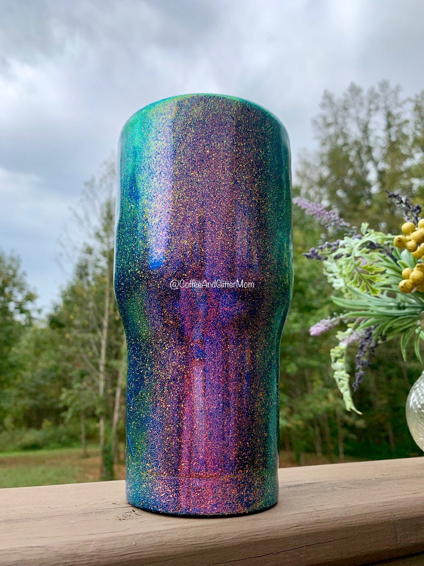 30oz Cobalt Golden Metallic Blue