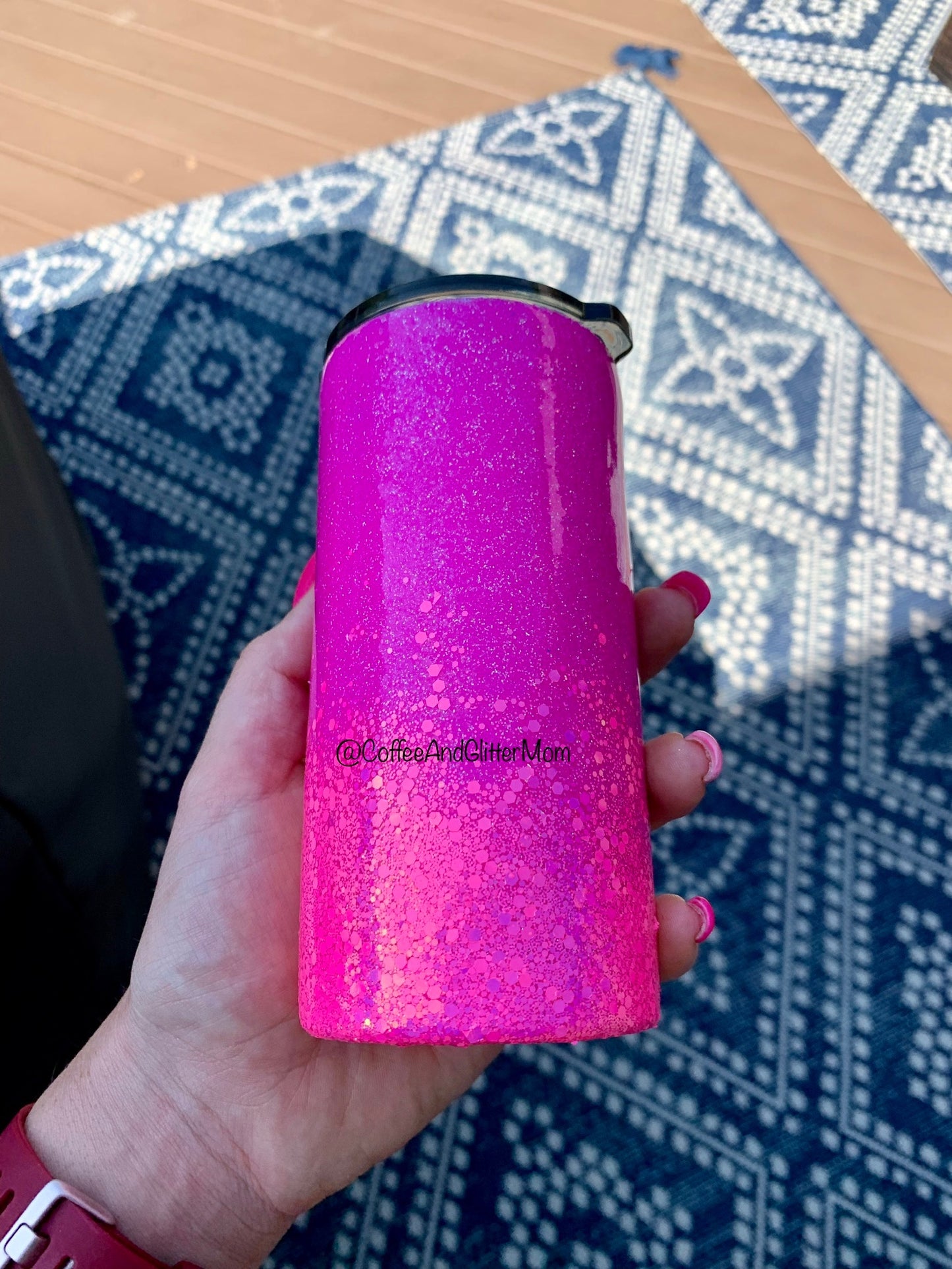 10oz Rtic in Pink Fire chunky and Pink 101