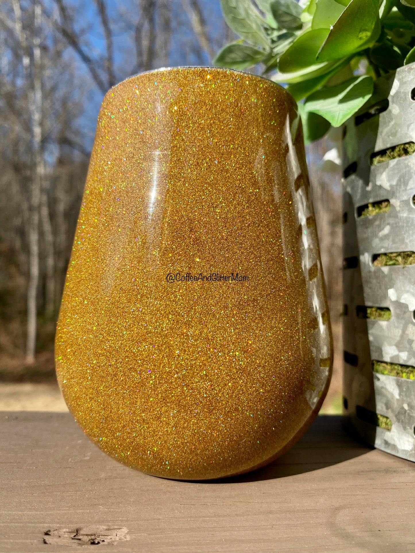 New Year Same Mess Holo Gold 14oz Wine Tumbler