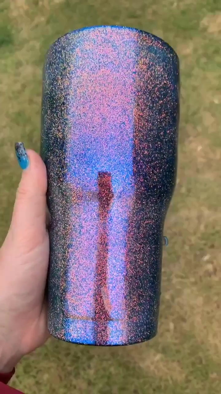 30oz Cobalt Golden Metallic Blue