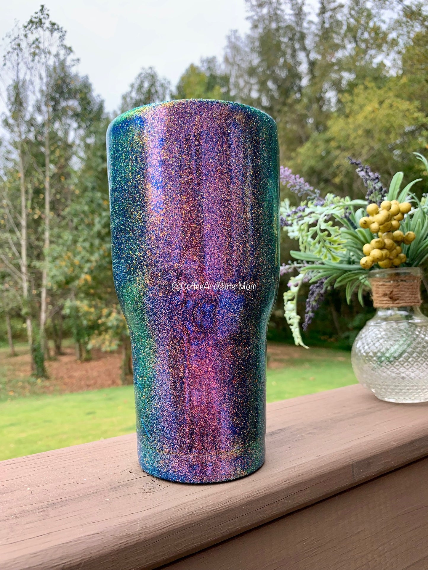 30oz Cobalt Golden Metallic Blue