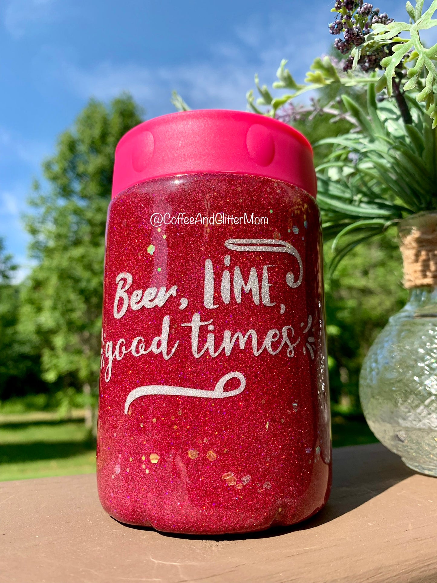Beer Lime, Good Times Can Cooler with Rubber with Screw-Top