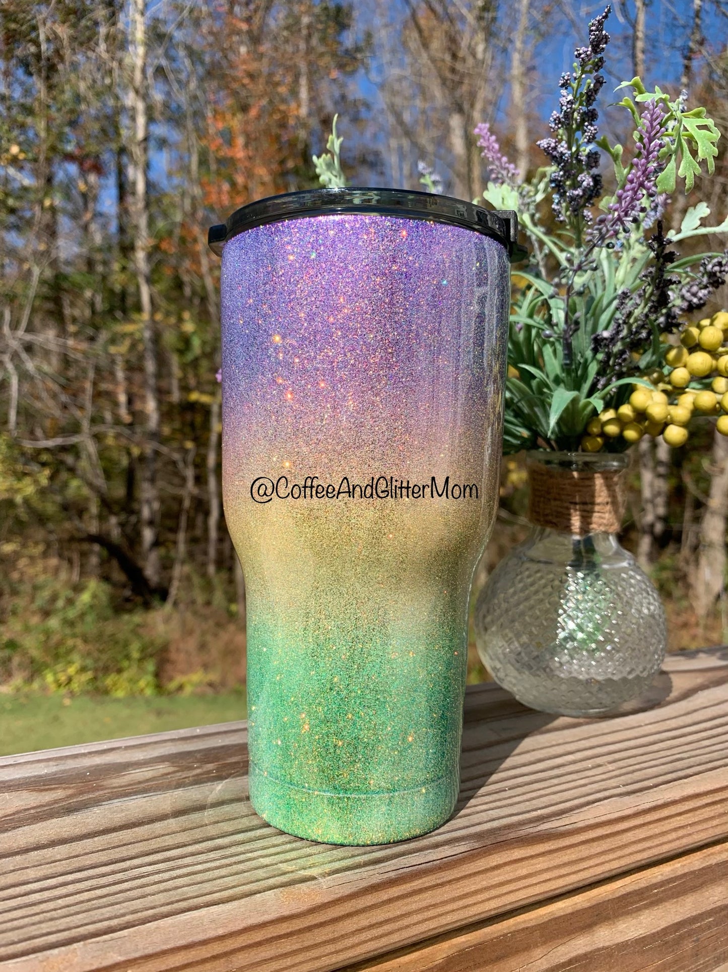 20oz Golden Metallic Purple Tricolor