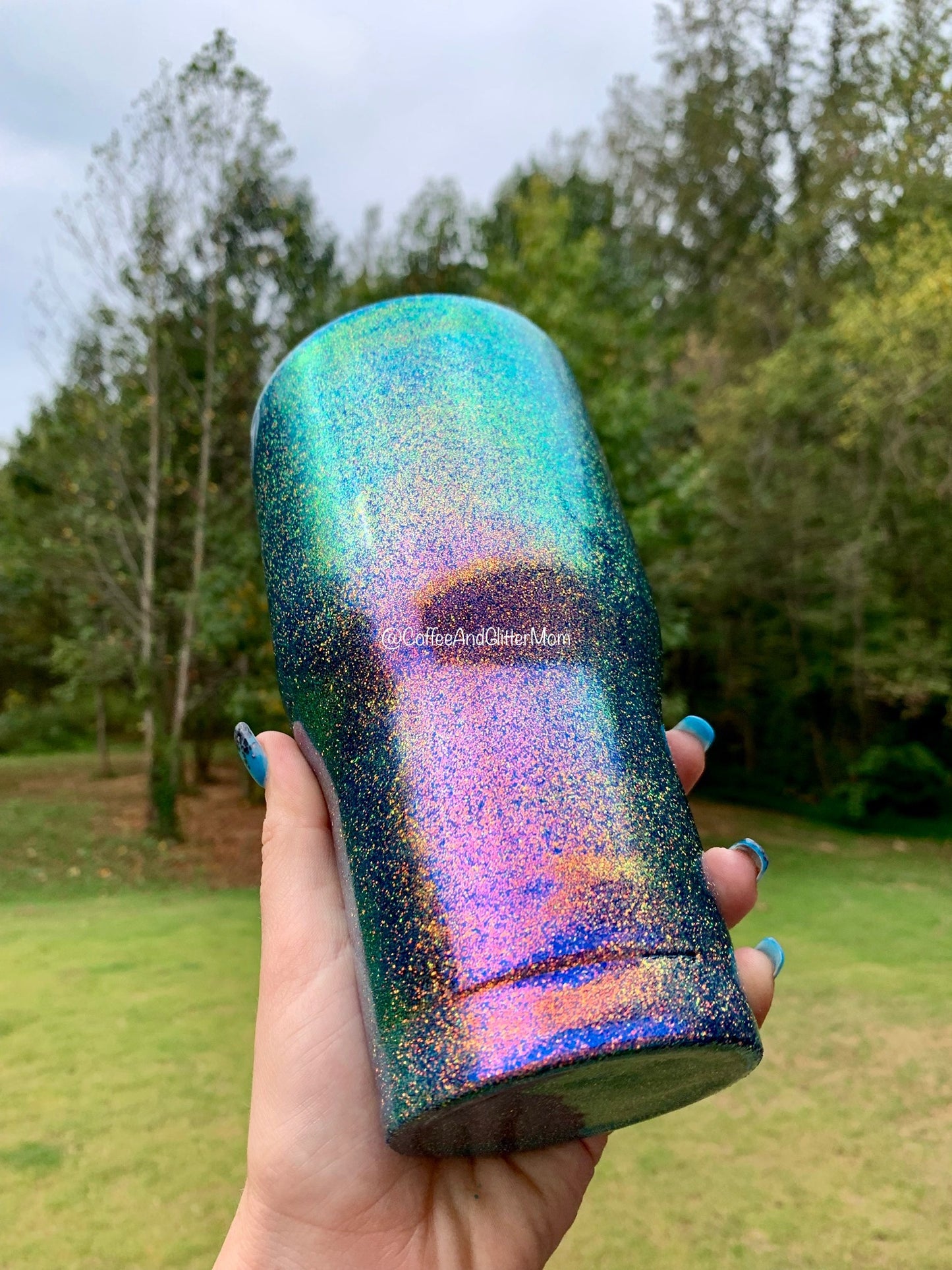 30oz Cobalt Golden Metallic Blue