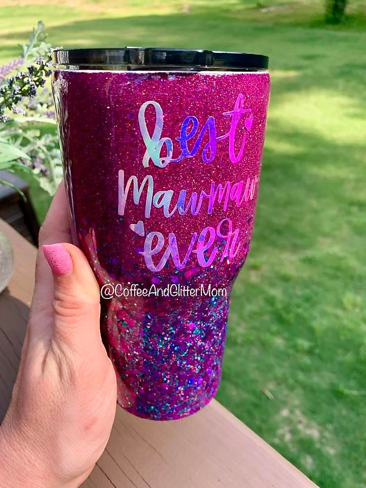 The Holographic Purple Peacock Tumbler