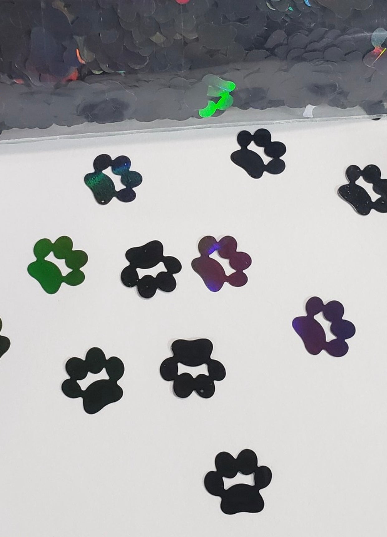 Black Holo Paw Prints