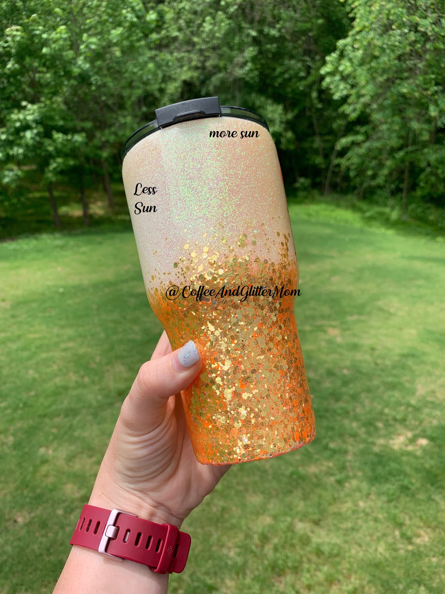 UV Glitter White/Peachy Orange Fine