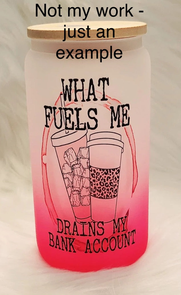 PREORDER - 16oz Ombré Glass Can