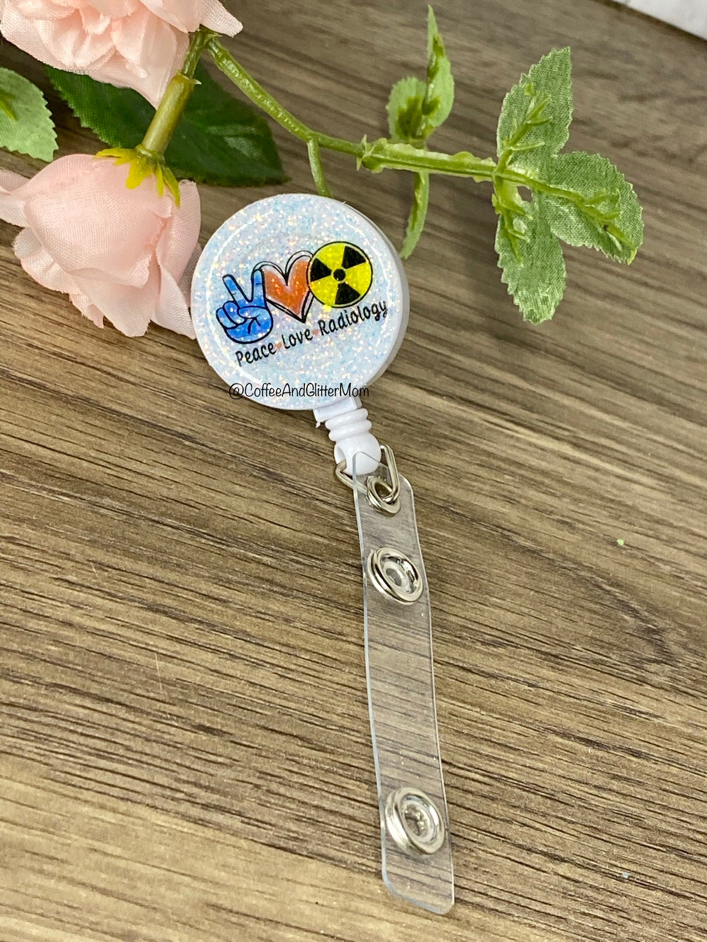 Peace Love Radiology Badge Reel