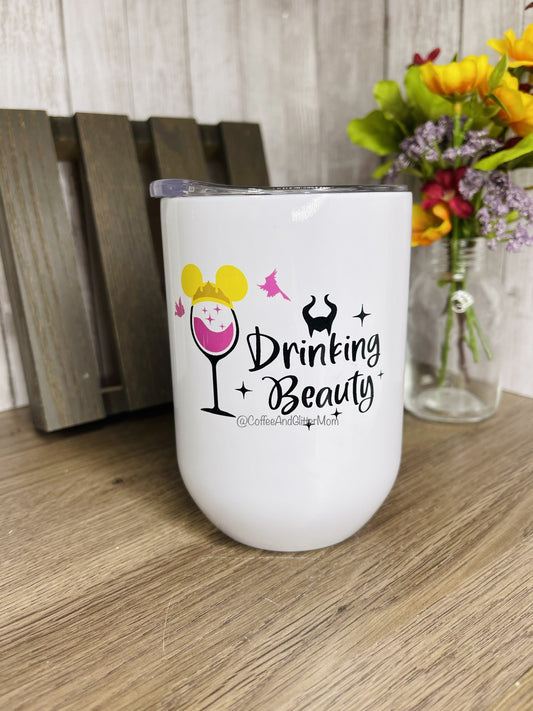RTS Drinking Beauty 12oz Wine Tumbler