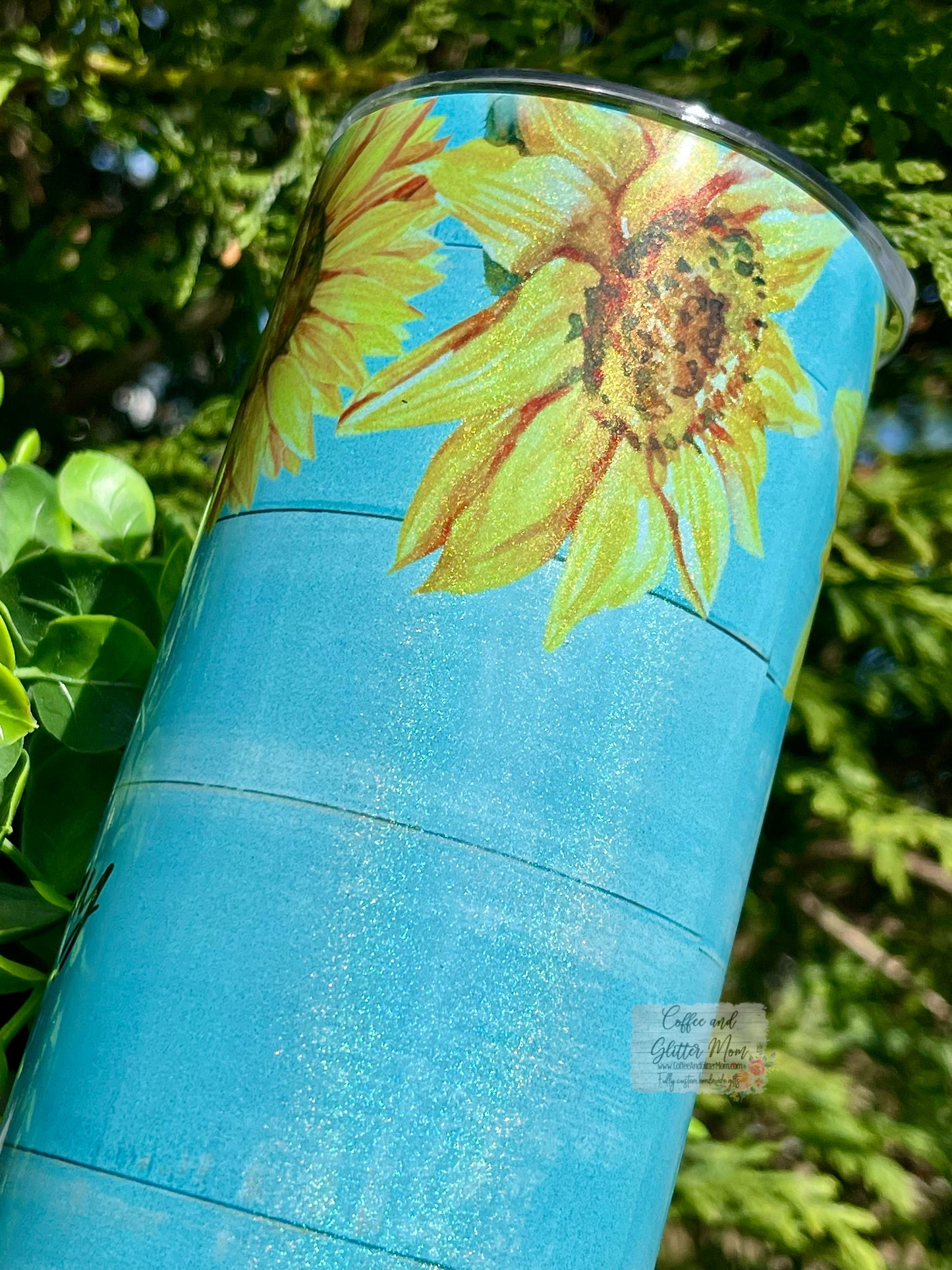 Same Shit Different Day 20oz Sunflower Mint Rainbow Skinny Tumbler